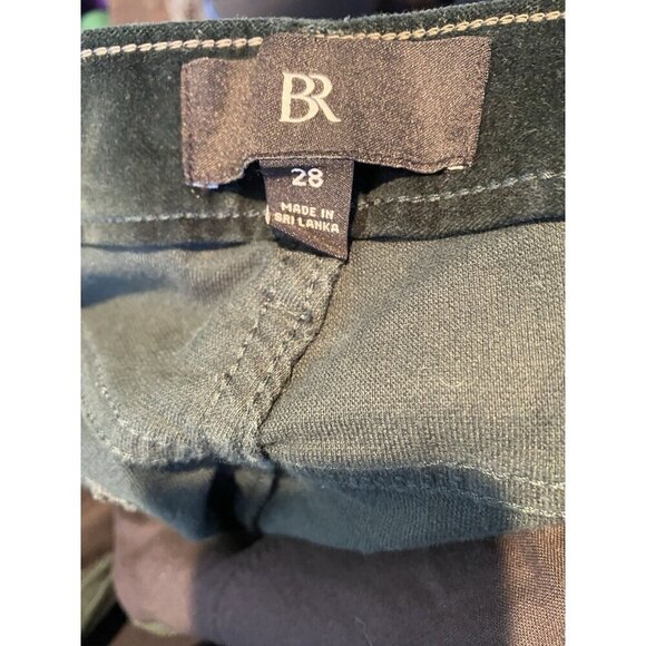 New Banana Republic, Size 28 Emerald Green Velvet High Rise Slim fit Pants - Picture 5 of 7